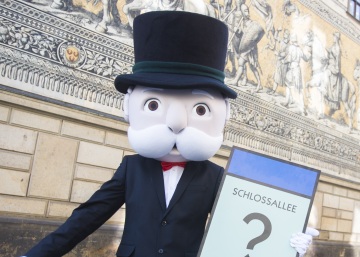 Mr. Monopoly sucht 22 Straßen für das Monopoly Dresden.